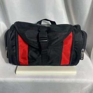 Bella Russo Black and Red Toiletries Bag Travel w/ Hook New W/O Tag